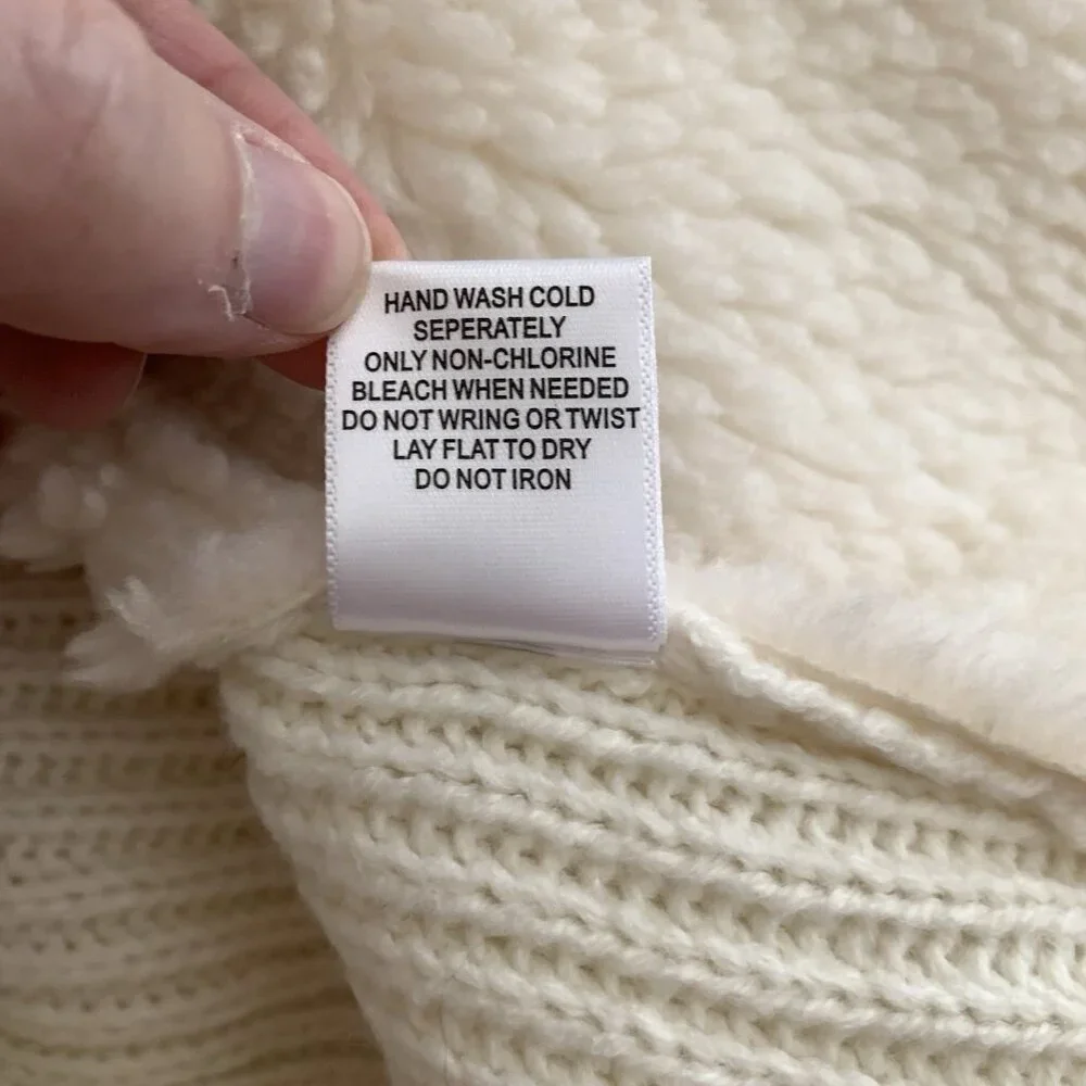 Cozy Cream Hooded Knit & Sherpa Cardigan - Picture 10 of 11